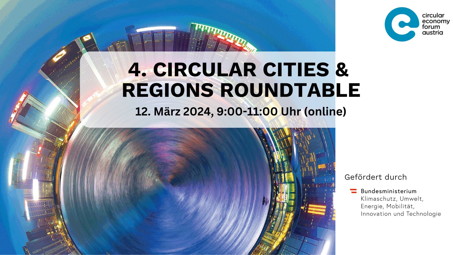 4. Circular Cities & Regions Roundtable „Circular Tourismus“